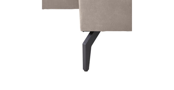 ECKSOFA in Mikrofaser Grau  302/180 cm  - Schwarz/Grau, KONVENTIONELL, Textil/Metall (302/180cm) - Carryhome
