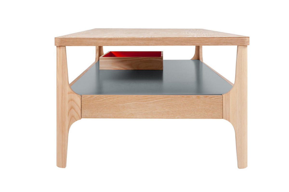 BEISTELLTISCH in Holz 120 cm/40 cm/60 cm cm  - Eschefarben/Grau, Design, Holz (120 cm/40 cm/60 cmcm) - Kayoom