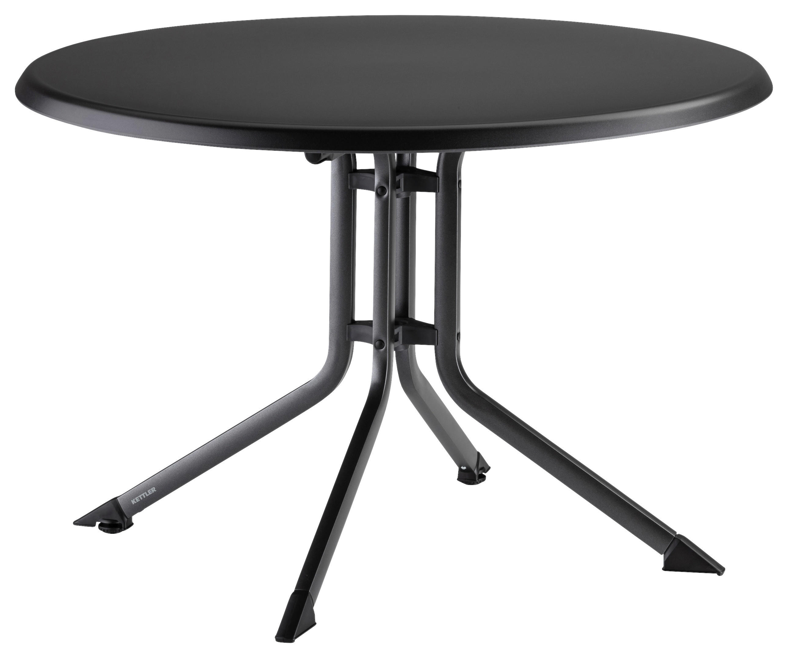 GARTENKLAPPTISCH 115/115/74 cm Metall, Kunststoff rund  - Anthrazit, Basics, Kunststoff/Metall (115/115/74cm) - Kettler