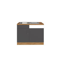BÄNKSKÅP FÖR DISKHO 110/85/60 cm i antracit - kromfärg/antracit, Modern, metall/träbaserade material (110/85/60cm) - Held