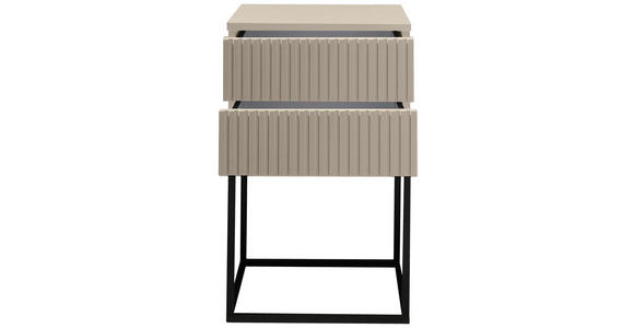 NACHTKÄSTCHEN 40/65/38,5 cm in Kaschmir, Schwarz - Kaschmir/Schwarz, Design, Holzwerkstoff/Metall (40/65/38,5cm) - Carryhome