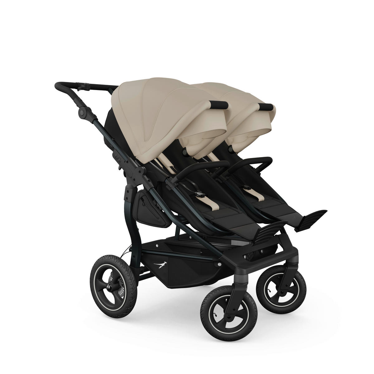 GESCHWISTERWAGEN Duo 2-in-1 Kombi  - Sandfarben/Anthrazit, Basics, Textil/Metall (79/111/110cm) - TFK