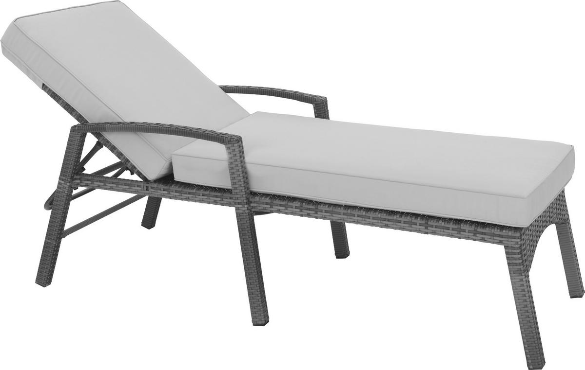 LEŽALJKA VRTNA  siva, svijetlo siva  metal, plastika, tekstil      - siva/svijetlo siva, Design, metal/tekstil (75/190cm) - Ambia Garden