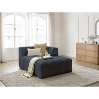 SOFAELEMENT ANNECY Bouclé Dunkelblau  - Schwarz/Dunkelblau, MODERN, Kunststoff/Textil (120/72/170cm)