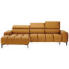 ECKSOFA in Webstoff Currygelb  - Currygelb/Schwarz, Design, Textil/Metall (177/270cm) - Welnova
