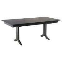 ESSTISCHMetall, Kunststoff 200-300/100/76 cm  - Schwarz, Konventionell, Kunststoff/Metall (200-300/100/76cm) - Moderano