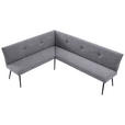 ECKBANK 170/210 cm  in Grau  - Schwarz/Grau, Design, Textil/Metall (170/210cm) - Hom`in