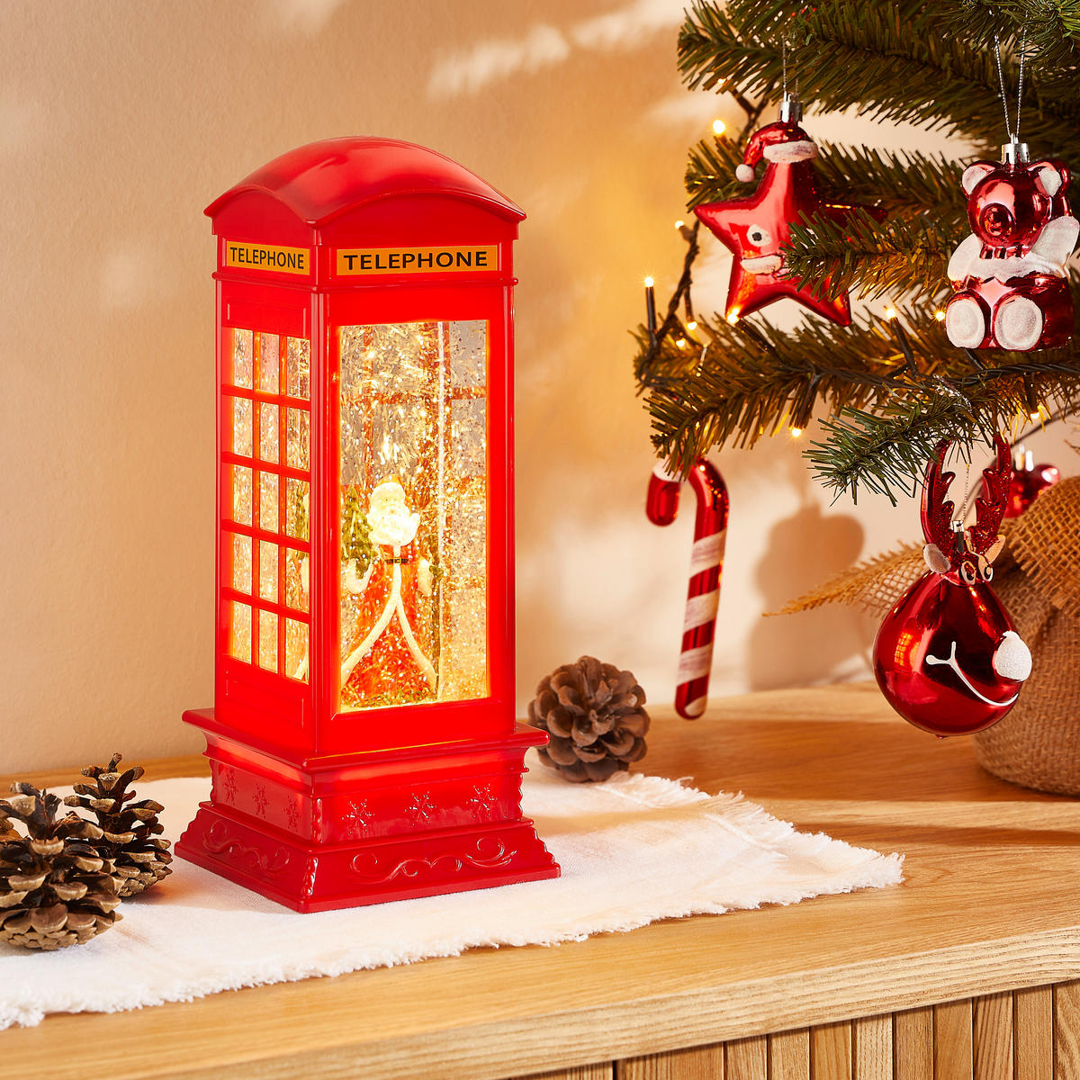LED-WEIHNACHTSFIGUR  - Rot, LIFESTYLE, Kunststoff (11,00/11,00/27,00cm)