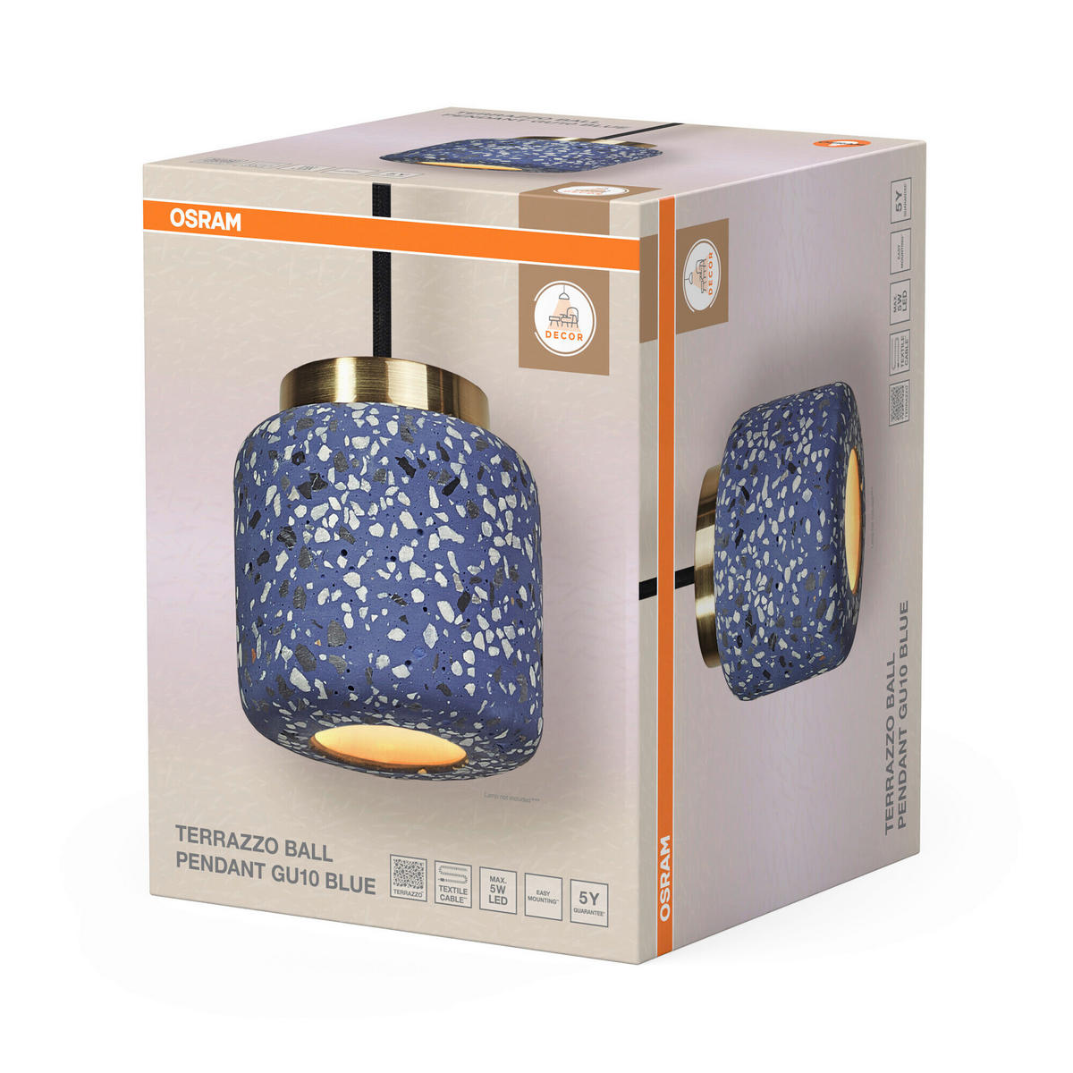 HÄNGELEUCHTE 10/150 cm  - Blau, Basics, Stein (10/150cm) - Osram