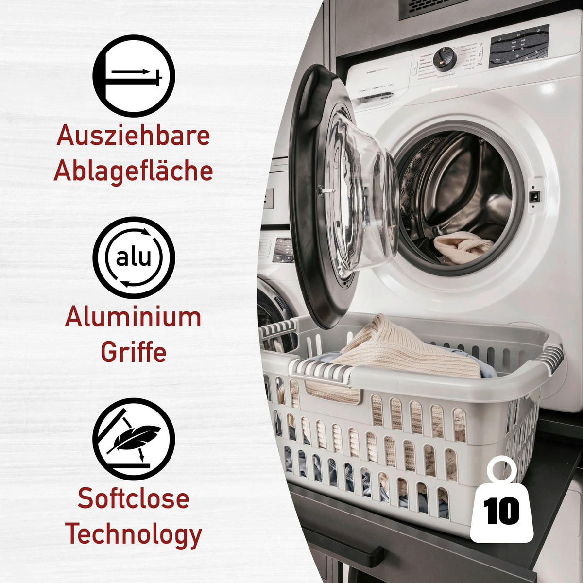 HAUSWIRTSCHAFTSRAUM 268/208/68 cm  in Anthrazit  - Anthrazit, MODERN, Holzwerkstoff (268/208/68cm) - home24