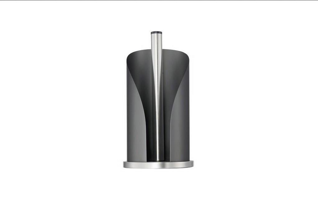 KÜCHENROLLENHALTER - Edelstahlfarben/Graphitfarben, KONVENTIONELL, Metall (15,5/30cm) - Wesco