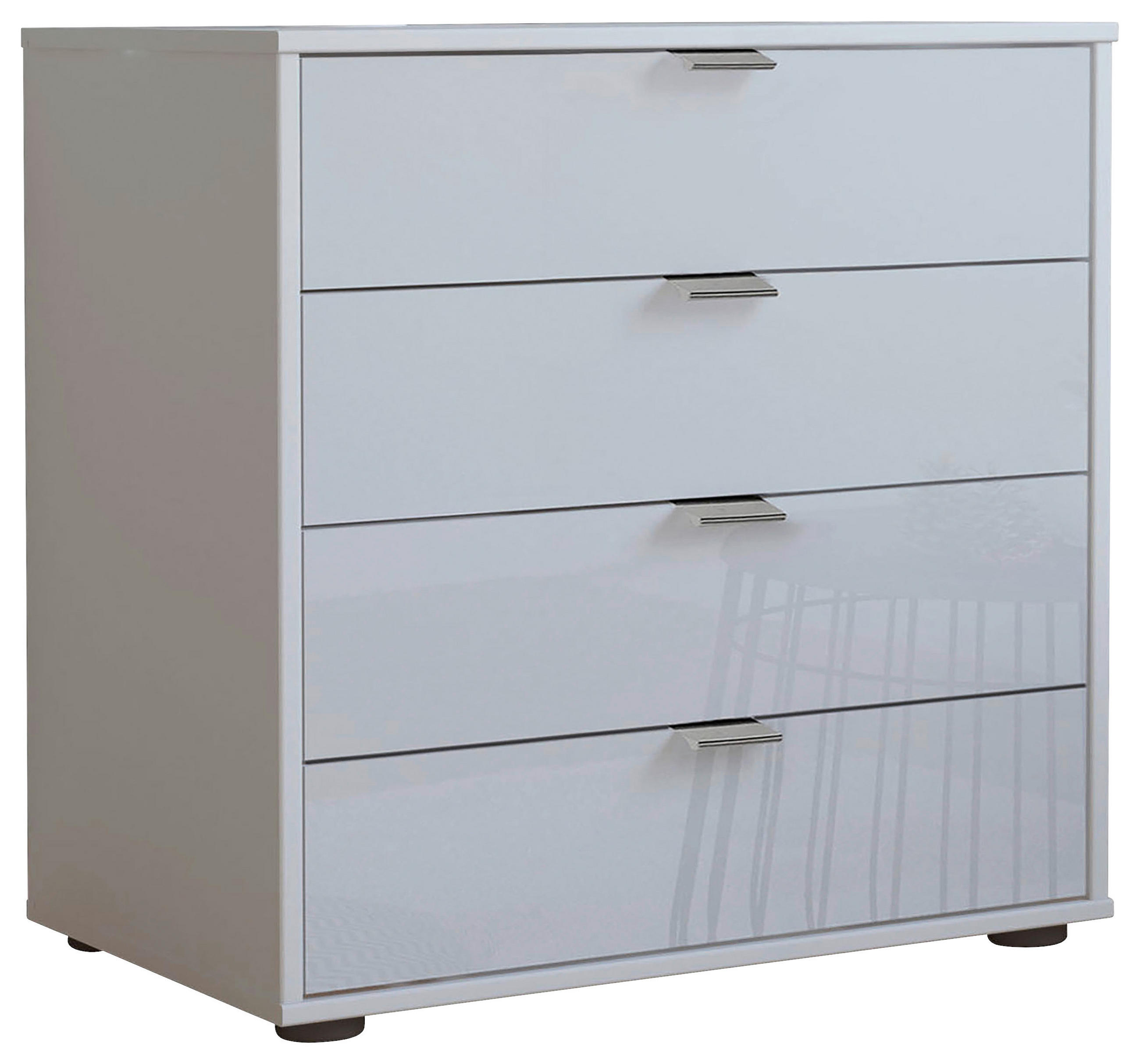 KOMMODE  in 80/70/43 cm  - Chromfarben/Schwarz, KONVENTIONELL, Glas/Holzwerkstoff (80/70/43cm) - Dieter Knoll