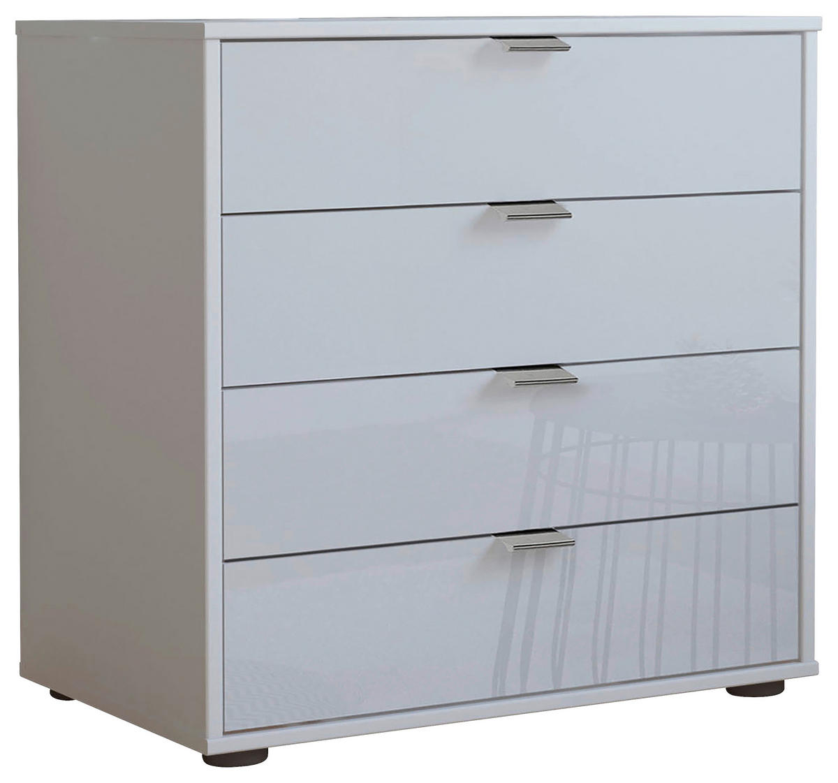 KOMMODE  in 80/70/43 cm  - Chromfarben/Schwarz, KONVENTIONELL, Glas/Holzwerkstoff (80/70/43cm) - Dieter Knoll