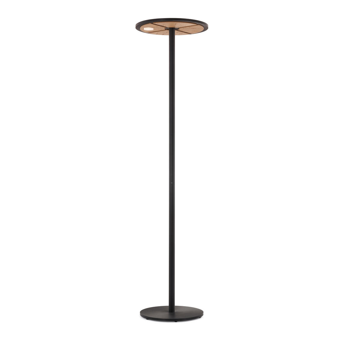 LED-STEHLEUCHTE Rota 50/190 cm  - Eichefarben/Schwarz, Natur, Holz/Metall (50/190cm) - Grossmann