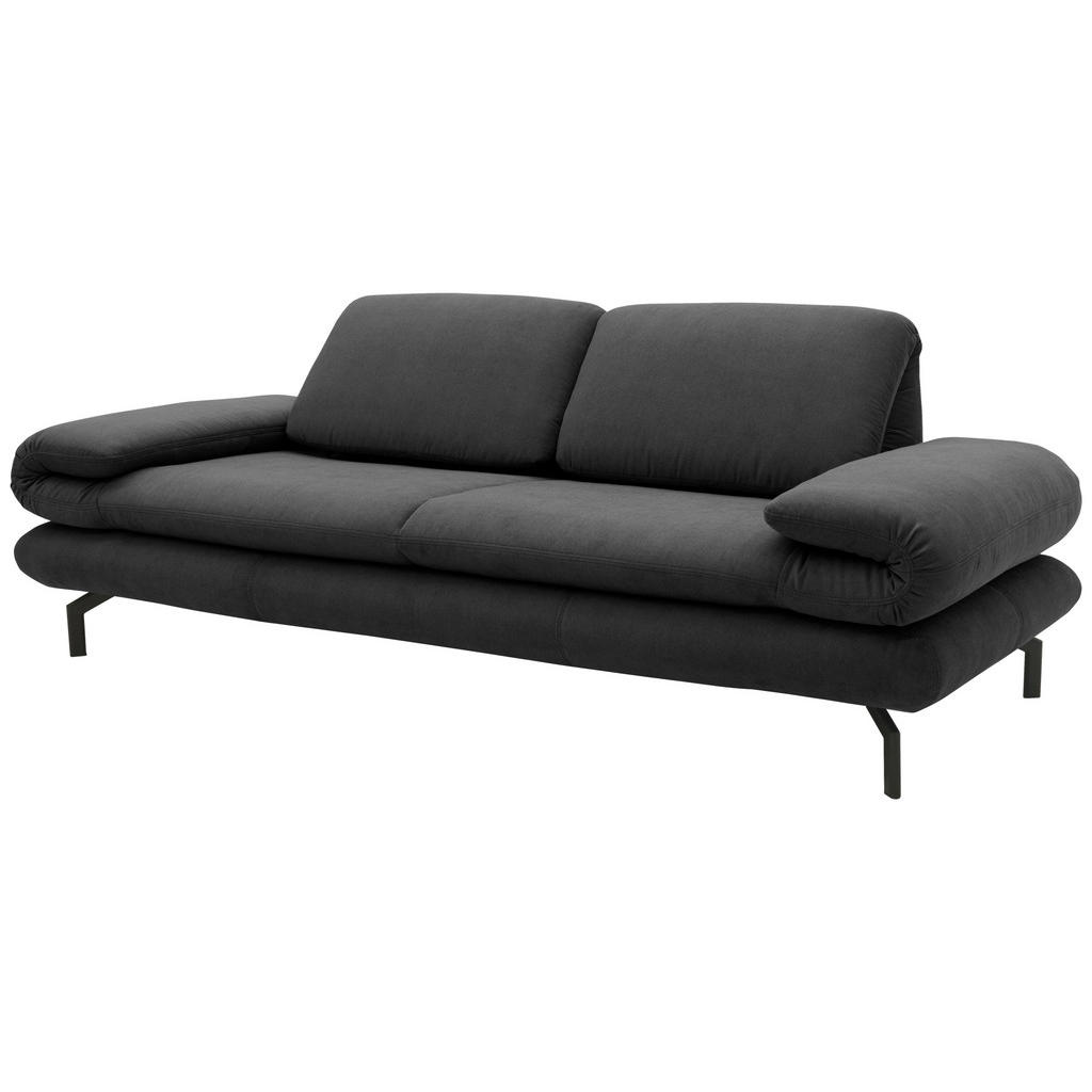 Thumbnail - Looks by W.Joop Zweisitzer-Sofa Looks Xiii, Dunkelgrau, Textil, Uni, 2-Sitzer, 204 (264)x83 (110)x98 cm, Made in EU, FSC...
