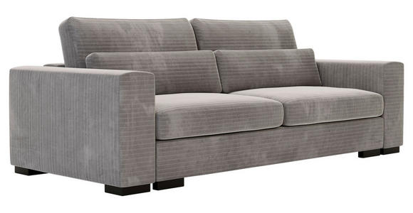 SCHLAFSOFA in Flachgewebe Taupe  - Taupe/Schwarz, KONVENTIONELL, Kunststoff/Textil (236/78/114cm) - Carryhome