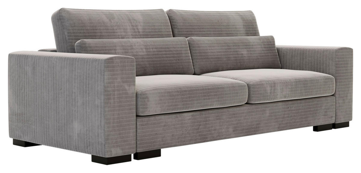 SCHLAFSOFA in Flachgewebe Taupe  - Taupe/Schwarz, Konventionell, Kunststoff/Textil (236/78/114cm) - Carryhome