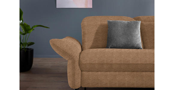 ECKSOFA in Flachgewebe Braun 299-313/233 cm - Schwarz/Braun, Design, Textil/Metall (299-313/233cm) - Dieter Knoll