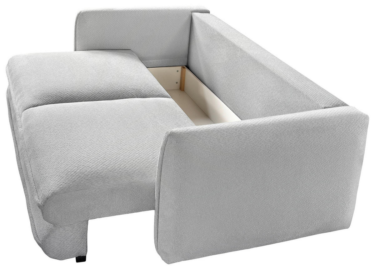 SCHLAFSOFA  mit Liegefunktion, Rücken echt Struktur Naturfarben  - Schwarz/Naturfarben, KONVENTIONELL, Kunststoff/Textil (237/94/117cm) - Carryhome