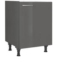 SPÜLENUNTERSCHRANK 60/87/56 cm  in Schieferfarben  - Schieferfarben/Edelstahlfarben, MODERN, Holzwerkstoff/Metall (60/87/56cm) - Nobilia