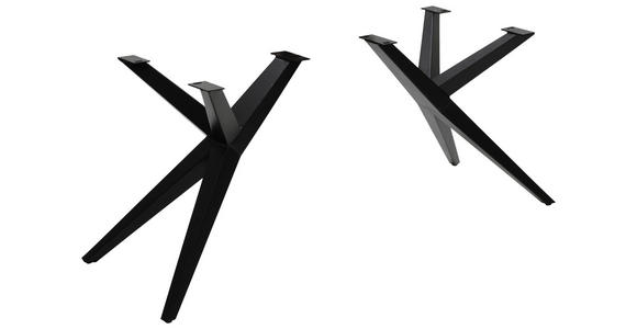 TISCHGESTELL in Metall 60/55/70 cm   - Schwarz, Design, Metall (60/55/70cm) - Landscape