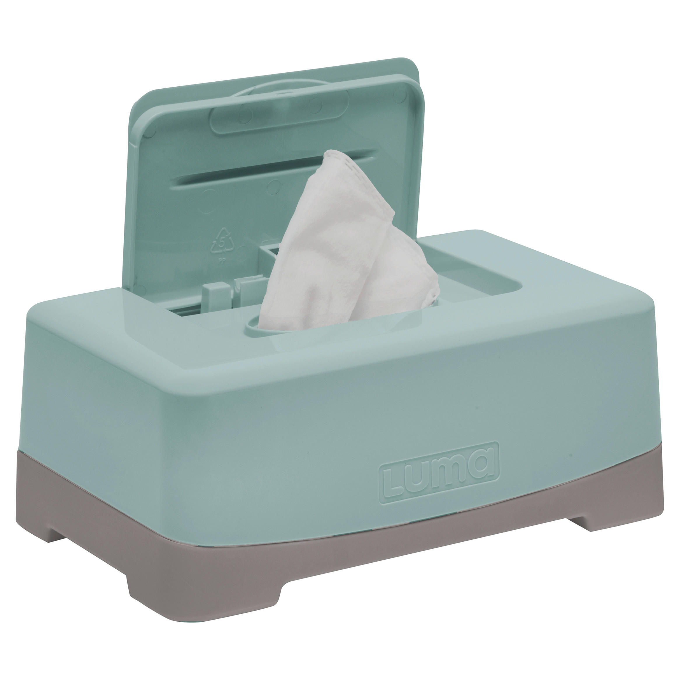 FEUCHTTÜCHER-BOX - Türkis, Basics, Kunststoff (21/13/9cm) - Luma