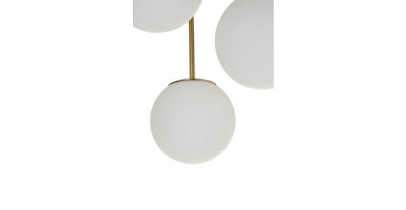 HÄNGELEUCHTE 34,5/41,5 cm - Goldfarben/Weiß, Trend, Glas/Metall (34,5/41,5cm) - Novel
