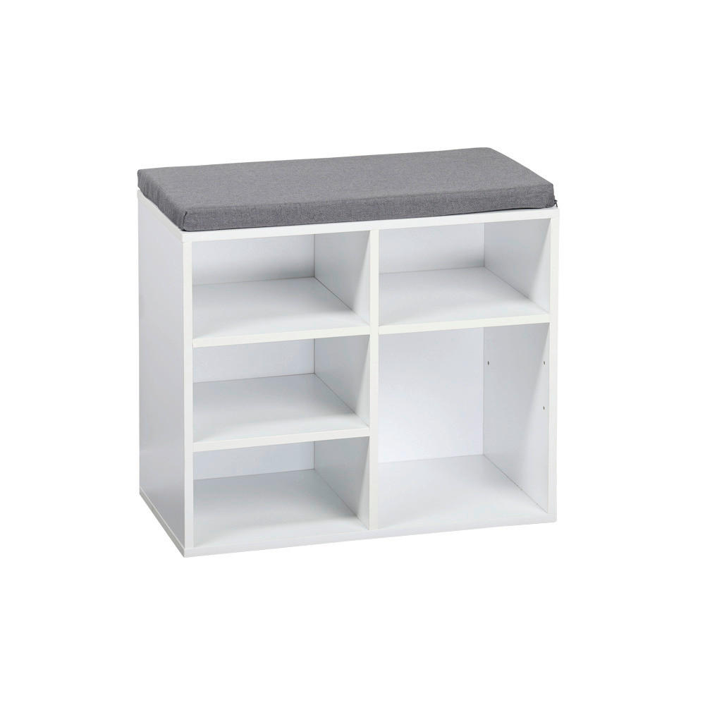 SCHUHSCHRANK Grau, Weiß  - Weiß/Grau, Design, Holzwerkstoff/Textil (51.5/48/29.5cm) - Kesper