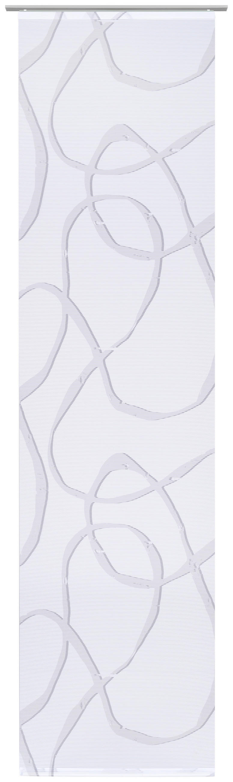 FLÄCHENVORHANG   halbtransparent   60/245 cm  - Weiß/Grau, Basics, Textil (60/245cm) - Novel