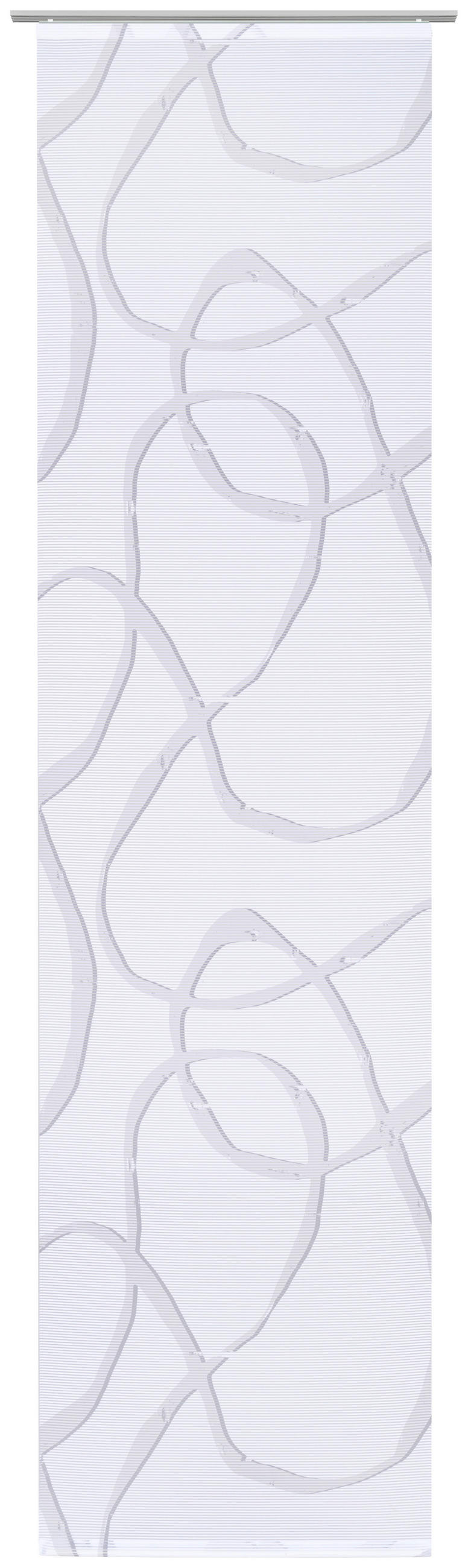 FLÄCHENVORHANG   halbtransparent   60/245 cm  - Weiß/Grau, Basics, Textil (60/245cm) - Novel