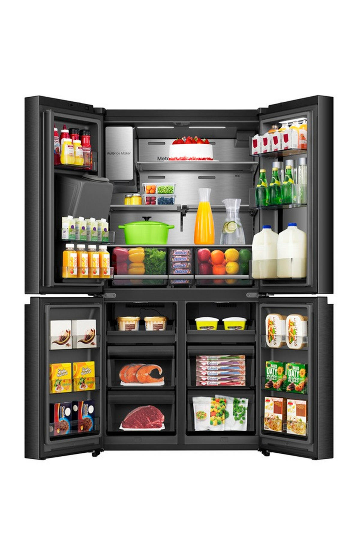 FRENCH-DOOR 91,4/179/73 cm RQ600P7SKE  - Schwarz, Trend (91,4/179/73cm) - Hisense