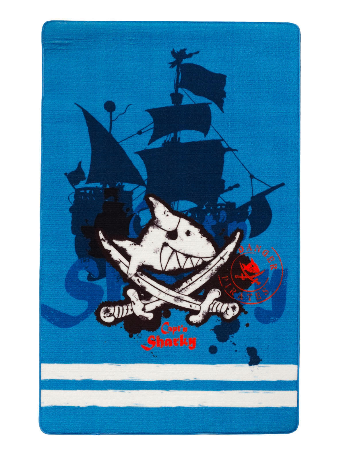 KINDERTEPPICH 100/160 cm Captn Sharky  - Beige/Rot, Trend, Kunststoff/Textil (100/160cm)