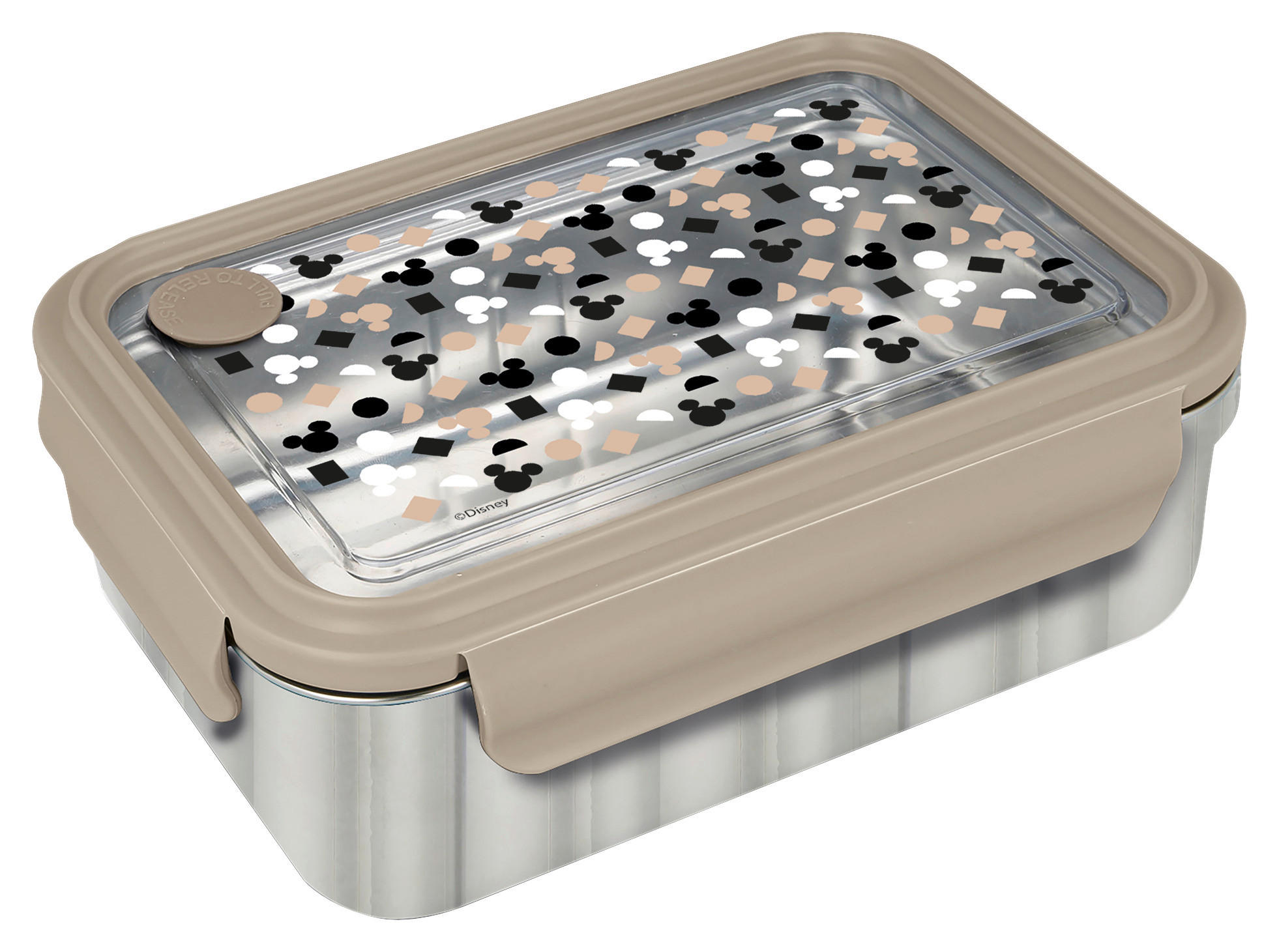 BROTBOX - Schwarz/Weiß, Basics, Metall (19/14/6cm) - Disney