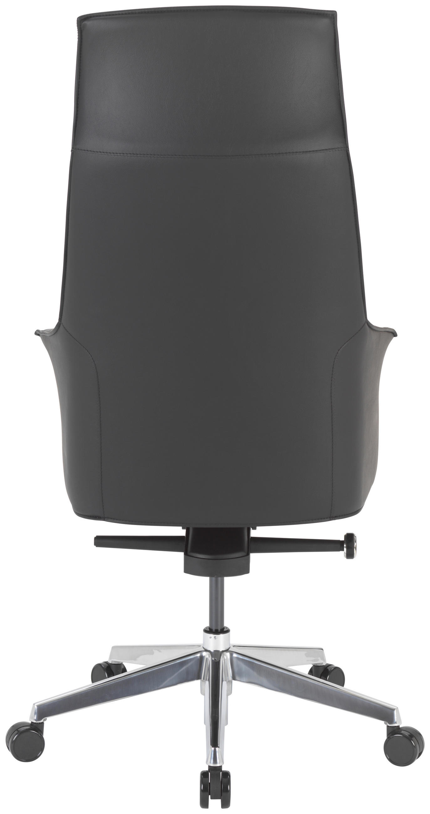 ZUNMOS Chefsessel Bürostuhl Schwarz – Verstellbare Höhe, 113 Kg Tragkraft, PU-Leder, Mit Armlehnen & Rollen
