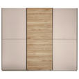 SCHWEBETÜRENSCHRANK 270/225/59 cm 3-türig Eichefarben, Kaschmir  - Kaschmir/Eichefarben, KONVENTIONELL, Holzwerkstoff/Metall (270/225/59cm) - Xora