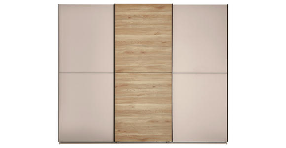 SCHWEBETÜRENSCHRANK 270/225/59 cm 3-türig Eichefarben, Kaschmir  - Kaschmir/Eichefarben, KONVENTIONELL, Holzwerkstoff/Metall (270/225/59cm) - Xora