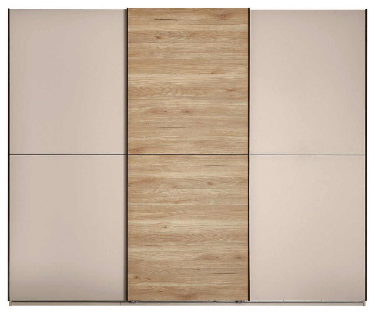SCHWEBETÜRENSCHRANK 270/225/59 cm 3-türig Eichefarben, Kaschmir  - Kaschmir/Eichefarben, KONVENTIONELL, Holzwerkstoff/Metall (270/225/59cm) - Xora