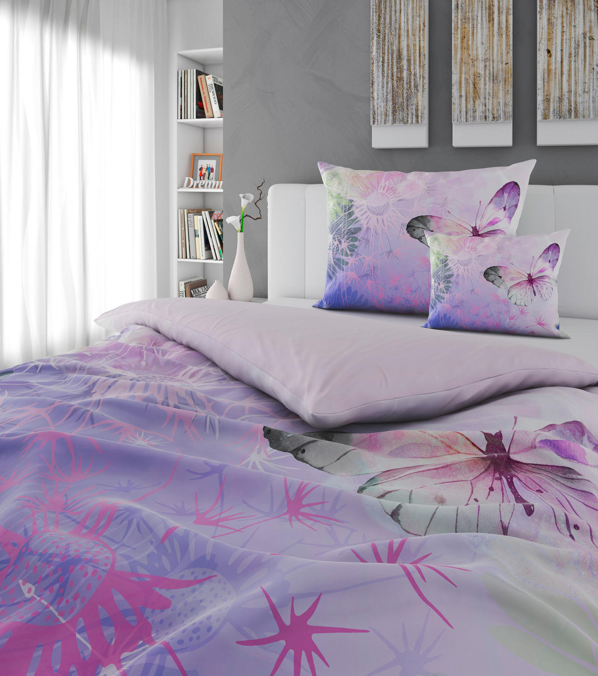 KÉTOLDALAS ÁGYNEMŰHUZAT 140/200 cm  - lila, textil (140/200cm) - Esposa