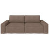 SCHLAFSOFA Webstoff Braun  - Schwarz/Braun, KONVENTIONELL, Kunststoff/Textil (256/83/115cm) - Carryhome