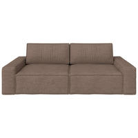 SCHLAFSOFA Webstoff Braun  - Schwarz/Braun, KONVENTIONELL, Kunststoff/Textil (256/83/115cm) - Carryhome