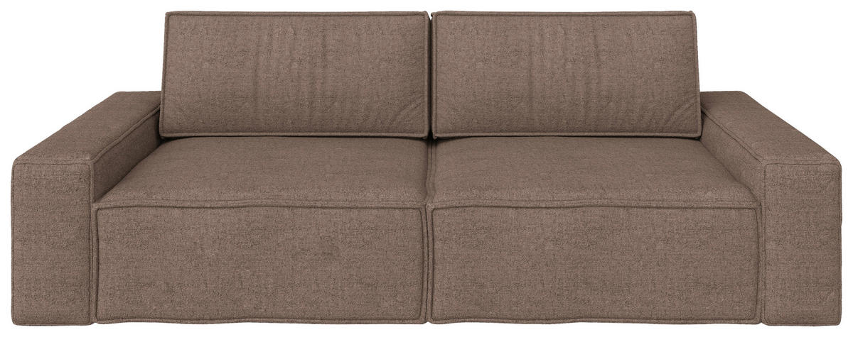 SCHLAFSOFA Webstoff Braun  - Schwarz/Braun, KONVENTIONELL, Kunststoff/Textil (256/83/115cm) - Carryhome