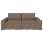 SCHLAFSOFA Webstoff Braun  - Schwarz/Braun, KONVENTIONELL, Kunststoff/Textil (256/83/115cm) - Carryhome