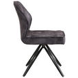 STUHL   Webstoff  Anthrazit, Schwarz  - Anthrazit/Schwarz, Design, Textil/Metall (50/85/60cm) - Carryhome