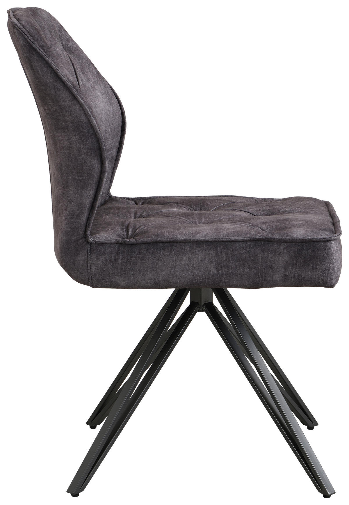 STOL , , vävt tyg  - svart/antracit, Design, metall/textil (50/85/60cm) - Carryhome