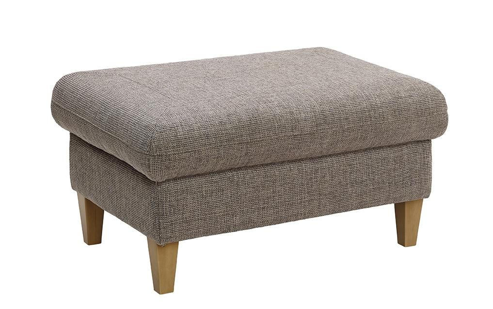 HOCKER Flachgewebe Braun  - Eichefarben/Braun, KONVENTIONELL, Holz/Textil (95/49/65cm) - Cantus