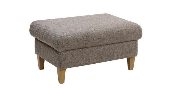 HOCKER Flachgewebe Braun  - Eichefarben/Braun, KONVENTIONELL, Holz/Textil (95/49/65cm) - Cantus