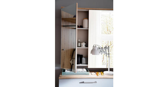 GARDEROBE 4-teilig  in 220/200/38 cm  - Eichefarben/Grau, KONVENTIONELL, Holzwerkstoff (220/200/38cm) - Moderano