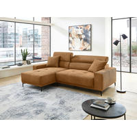 ECKSOFA Cord Goldfarben  - Goldfarben/Schwarz, Basics, Textil/Metall (183/250cm) - Livetastic