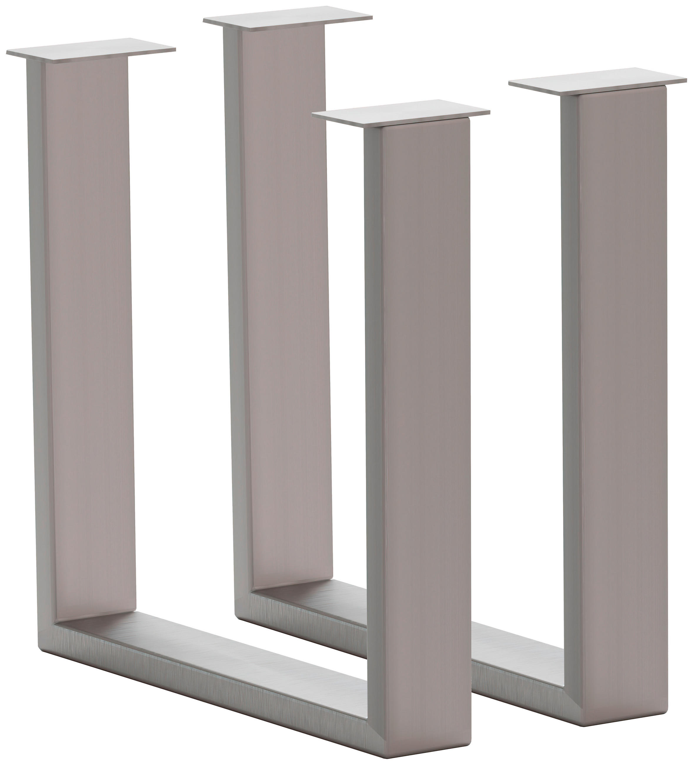 TISCHGESTELL in Metall 73/17/74 cm   - Edelstahlfarben, Design, Metall (73/17/74cm) - Waldwelt