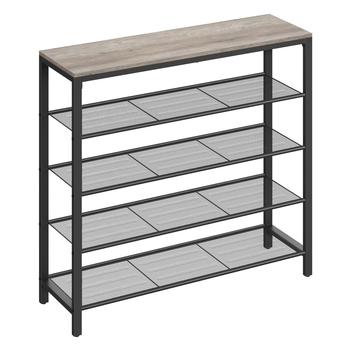 SCHUHREGAL 100/92,5/30 cm  - Greige/Schwarz, Trend, Holzwerkstoff/Metall (100/92,5/30cm) - Boxxx